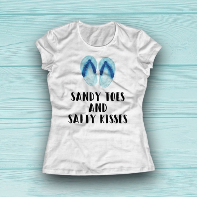 Sandy toes and Salty kissesWomen Classic T-shirt