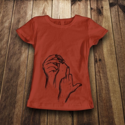 Women Classic T-shirt | Middle Finger
