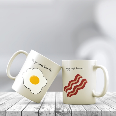 Λευκές Κούπες | Egg & Bacon