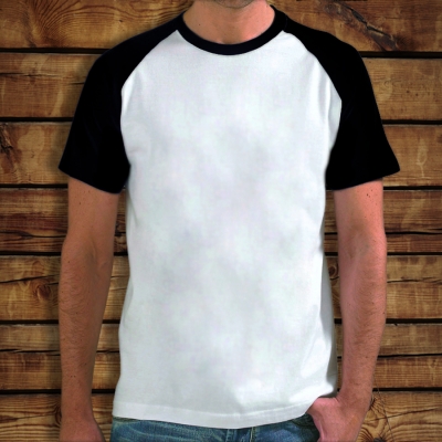 Baseball T-shirt | Άσπρο ~ Μαύρο