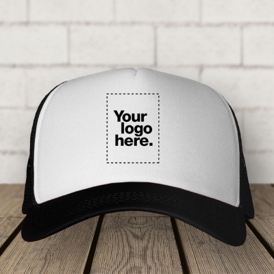 Προσωποποιημένο Καπέλο με δικό σου σχέδιο, κείμενο ή φωτογραφία  | Άσπρο ~ Μαύρο