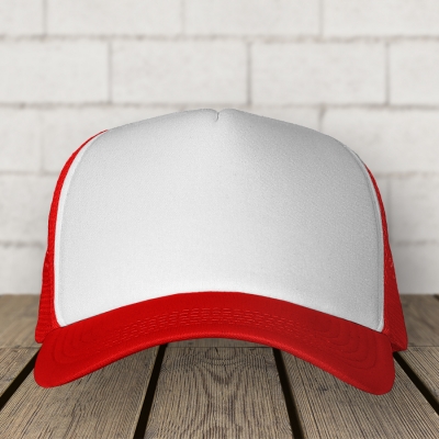 Καπέλο Trucker | Άσπρο ~ Κόκκινο