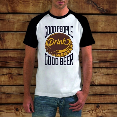 Baseball T-shirt | Good People Drink Good Beer
