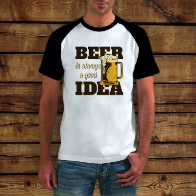 Baseball T-shirt | Beer is Always a Good Idea