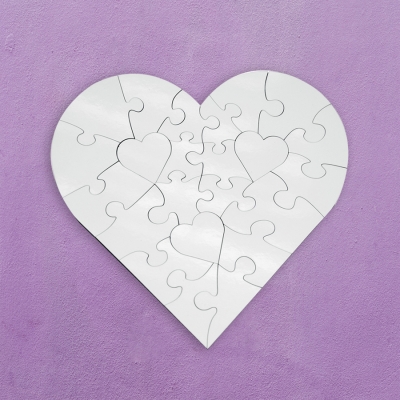 Puzzle Καρδιά από ξύλο mdf | 25 κομμάτια