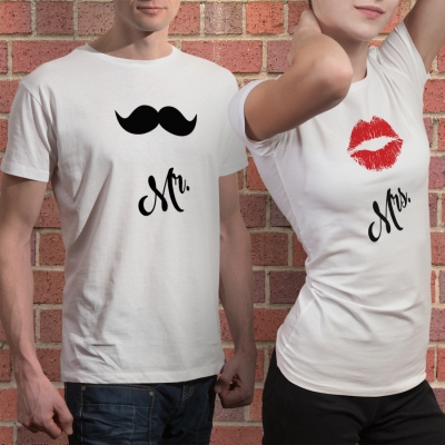 Αντρικό & Γυναικείο T-shirt | Moustache & Lips