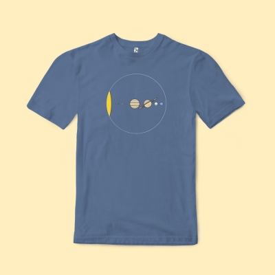 T-shirt Ηλιακό Σύστημα | Μπλε Unisex
