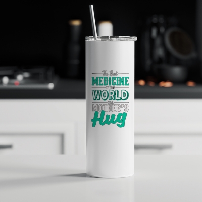 Ποτήρι θερμός μεταλλικό με καλαμάκι | The best medicine in the world is a...
