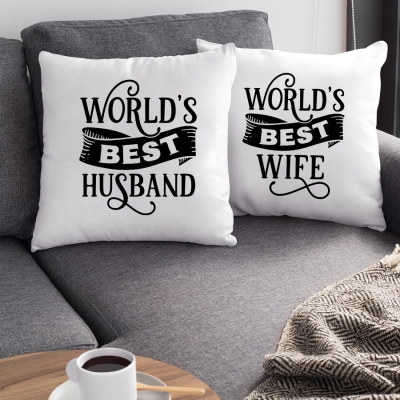 Σετ Μαξιλάρια |  World's best Husband - Wife