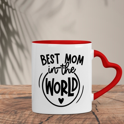 Δίχρωμη Κούπα Καρδιά | Best Mom in the World