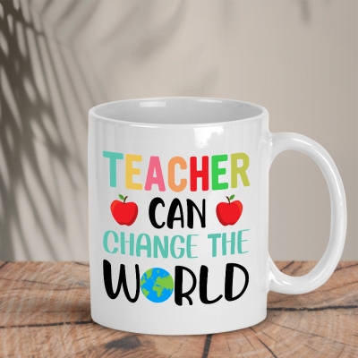 Λευκή κούπα | Teacher can change the world