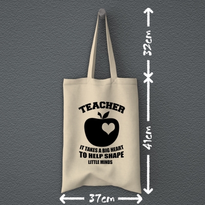 Tote Bag | It takes a big heart to help shape little minds