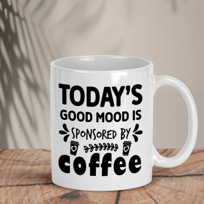 Λευκή Κούπα | Today's good mood is sponsored by Coffee
