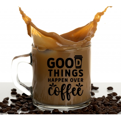 Γυάλινη Κούπα | Good things happen over coffee