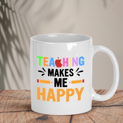 Λευκή κούπα | Teaching makes me happy