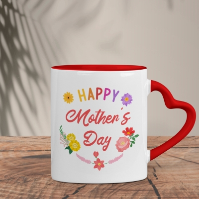 Δίχρωμη Κούπα Καρδιά | Happy Mother's Day