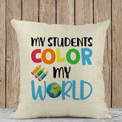 Διακοσμητικό Μαξιλάρι | My students color my world