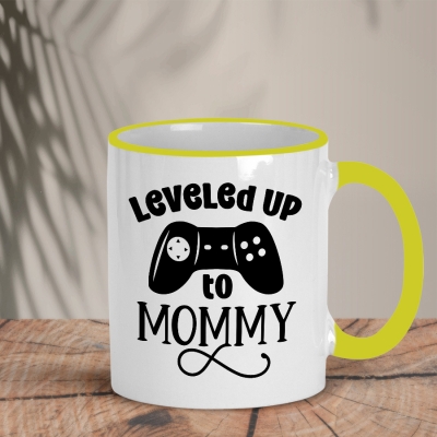 Δίχρωμη Κούπα | Leveled up to Mommy