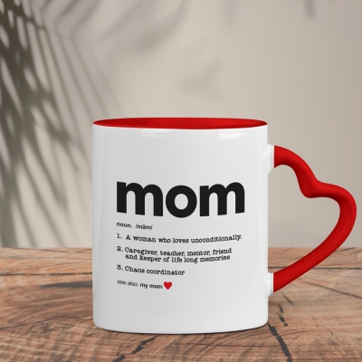 Δίχρωμη Κούπα Καρδιά | Mom meaning