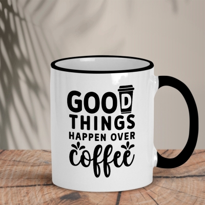 Δίχρωμη Κούπα | Good things happen over coffee