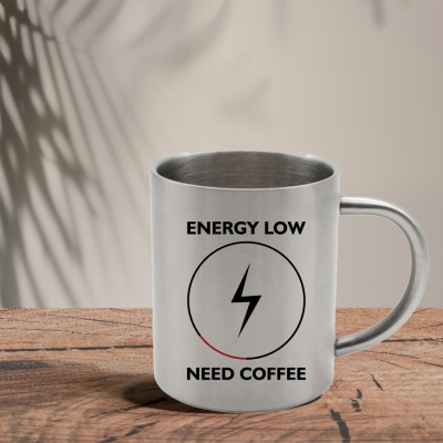 Μεταλλική Κούπα | Energy low - Need Coffee
