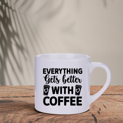 Λευκό Φλυτζάνι espresso lungo  | Everything gets better with Coffee