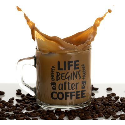 Γυάλινη Κούπα | Life begins after Coffee