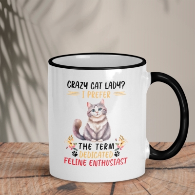 Δίχρωμη Κούπα | Crazy Cat Lady