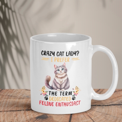 Λευκή Κούπα | Crazy Cat Lady