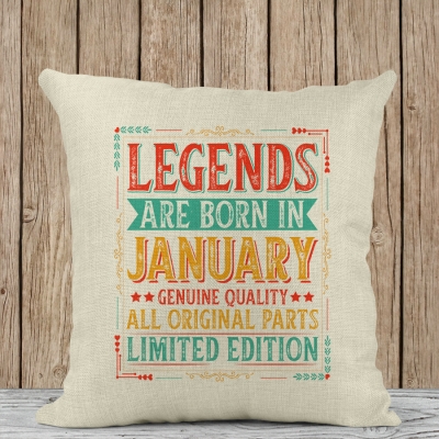 Διακοσμητικό Μαξιλάρι | Legends are born in January