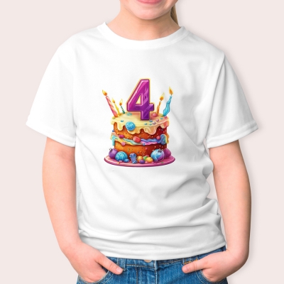Παιδικό Μπλουζάκι | Happy Birthday 4 years