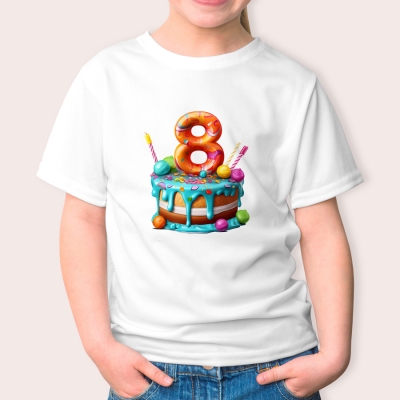 Παιδικό Μπλουζάκι | Happy Birthday 8 years