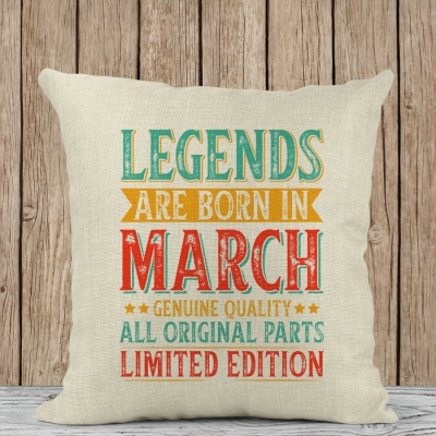 Διακοσμητικό Μαξιλάρι | Legends are born in March