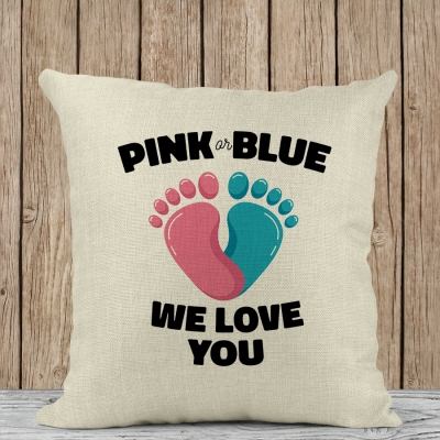 Διακοσμητικό Μαξιλάρι | Pink or Blue we love you