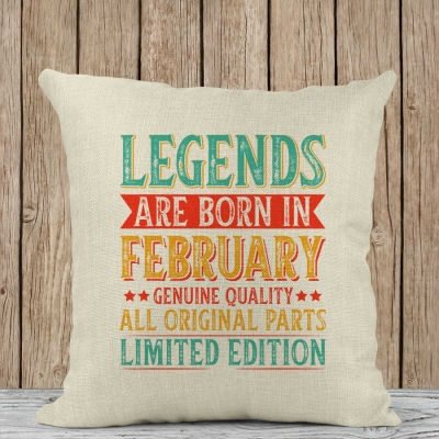 Διακοσμητικό Μαξιλάρι | Legends are born in February
