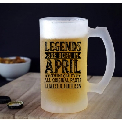 Ποτήρι μπίρας | Legends are born in April