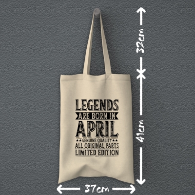 Tote Bag | Legends are born in April