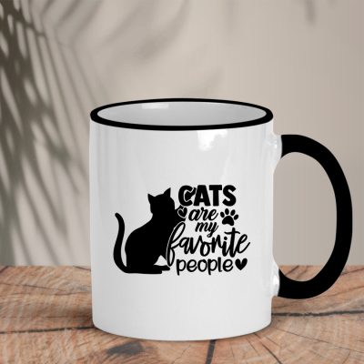 Δίχρωμη Κούπα | Cats are my favorite people
