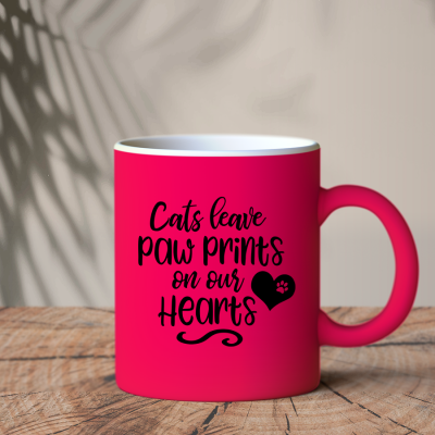 Φωσφοριζέ Κούπα Φουξ | Cats leave paw prints on our hearts