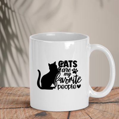 Λευκή Κούπα | Cats are my favorite people