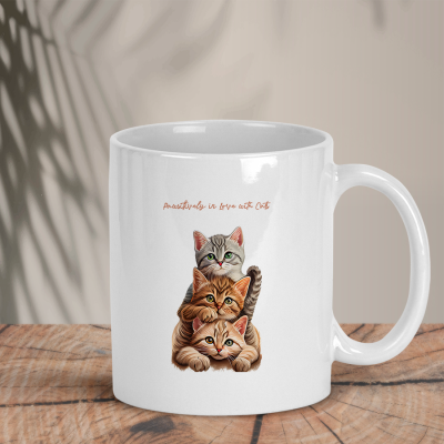 Λευκή Κούπα | Pawsitively in love with cats