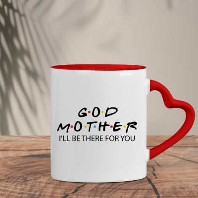 Δίχρωμη Κούπα Καρδιά  | Godmother I'll be there for you