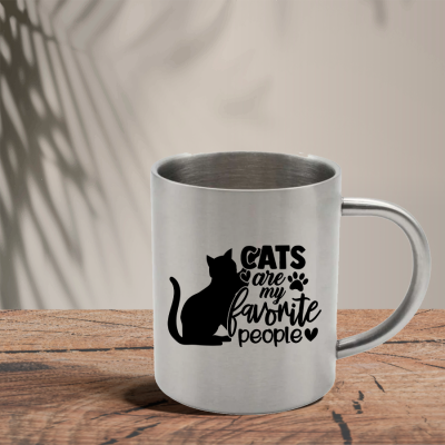 Mεταλλική Κούπα | Cats are my favorite people