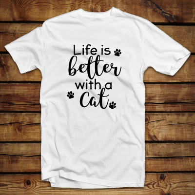 Unisex μπλουζάκι | Life is better with a cat