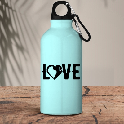Μεταλλικό μπουκάλι θερμό αλουμινίου 600 ml | Love Dog