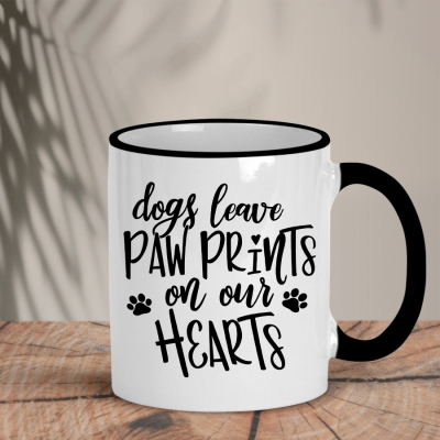 Δίχρωμη Κούπα | Dogs leave paw prints on our hearts