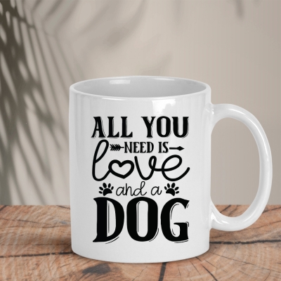 Λευκή Κούπα | All you need is love and a dog