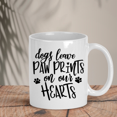 Λευκή Κούπα | Dogs leave paw prints on our hearts