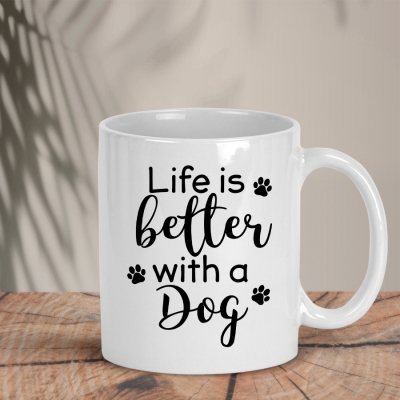 Λευκή Κούπα | Life is better with a dog