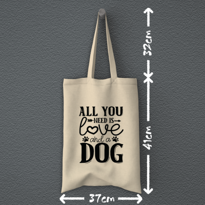 Υφασμάτινη τσάντα | All you need is love and a dog